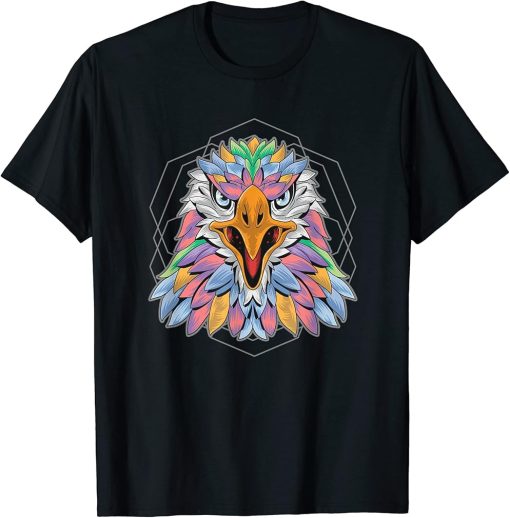 Eagle shirt | Geometry Colorful Eagle tee for adults & youth